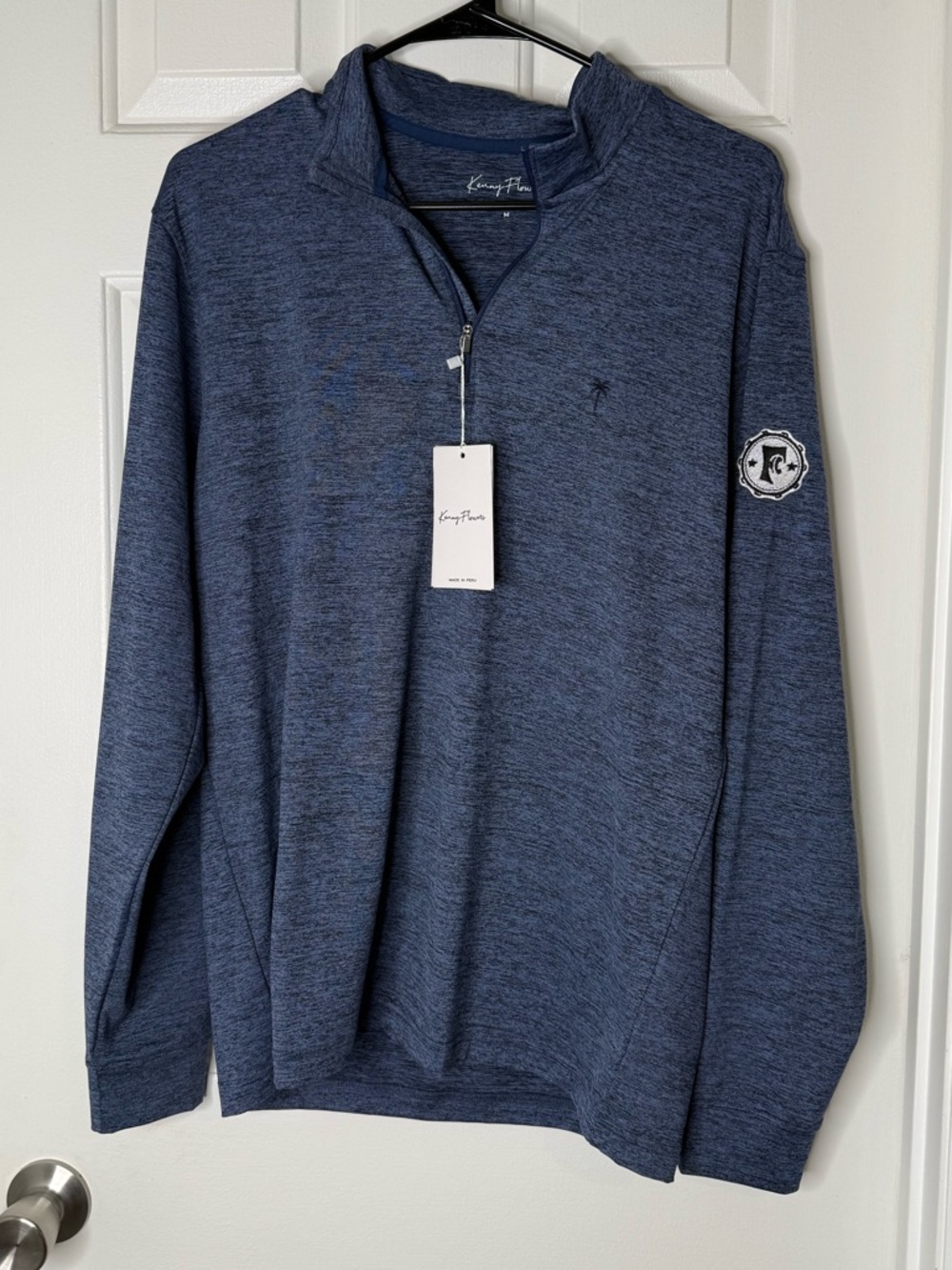 Kenny Flowers Men's Navy Blue Heather Quarter-Zip Pullover